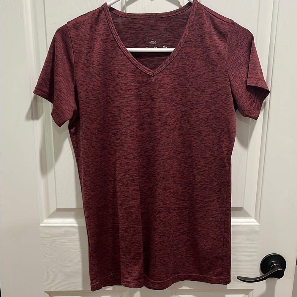 90 Degree By Reflex Fitted Red Short Sleeve Tee